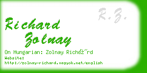 richard zolnay business card